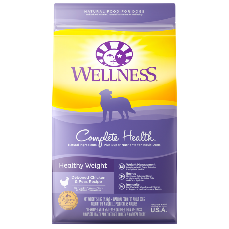 Wellness Complete Health Natural Healthy Weight Chicken and Peas Recipe Dry Dog Food