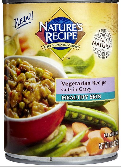 Nature's Recipe Healthy Skin Vegetarian Recipe Cuts in Gravy Canned Dog Food