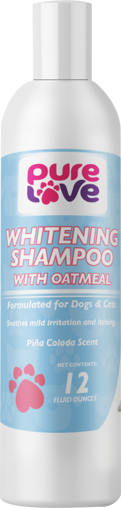 Pure Love Whitening Shampoo with Oatmeal for Dogs and Cats-Pina Colada Scent