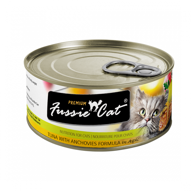 Fussie Cat Premium Tuna with Anchovies Formula in Aspic Canned Food