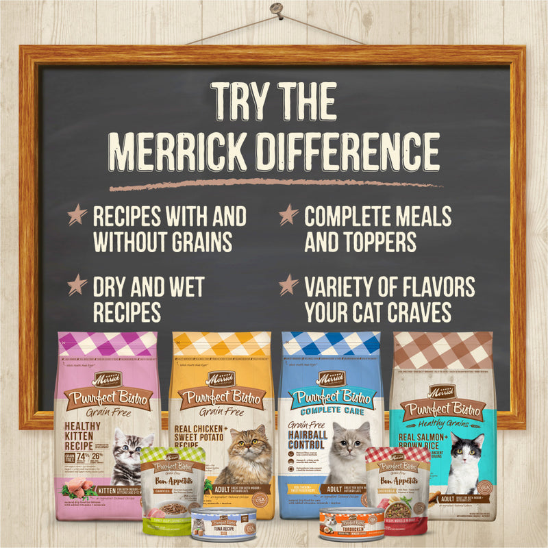 Merrick Purrfect Bistro Grain Free Wet Cat Food Duck Recipe Pate