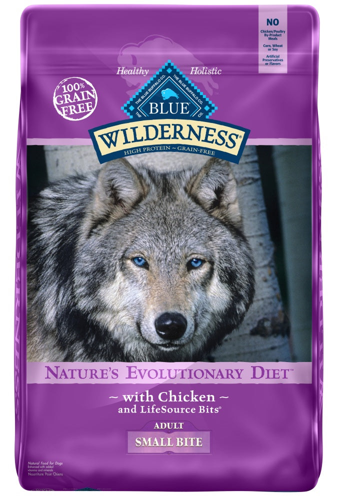 Blue Buffalo Wilderness Grain Free Natural Chicken Recipe High Protein Adult Small Bite Dry Dog Food