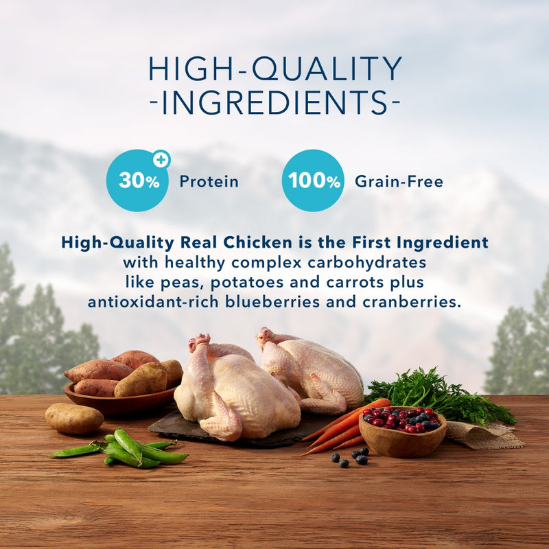 Blue Buffalo Wilderness Grain Free Natural Chicken Recipe High Protein Adult Small Bite Dry Dog Food