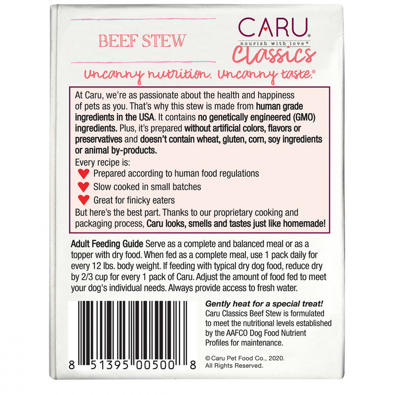 Caru Grain Free Real Beef Stew for Dogs
