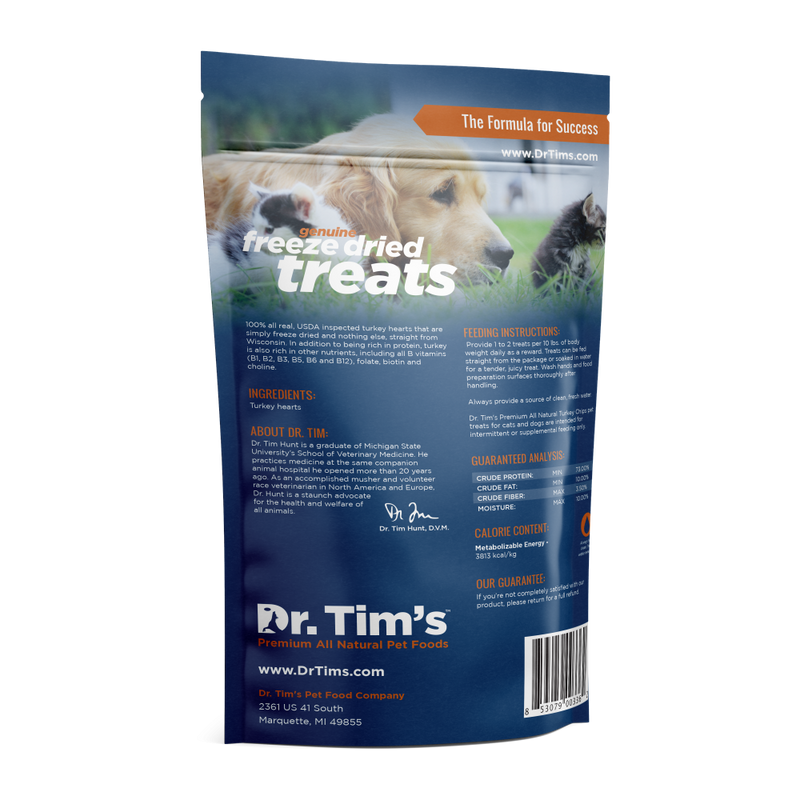 Dr. Tim's Freeze Dried Natural Turkey Chips Dog and Cat Treats