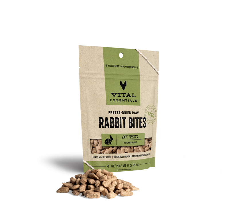Vital Essentials Vital Cat Freeze Dried Grain Free Rabbit Bites Cat Treats