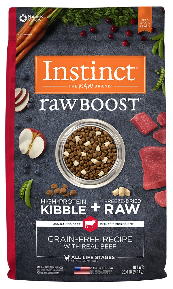Instinct Raw Boost Grain Free Recipe with Real Beef Natural Dry Dog Food