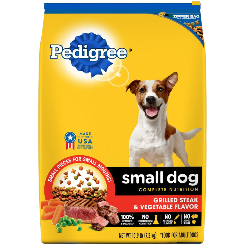 Pedigree Small Dog Adult Steak and Vegetable Dry Dog Food