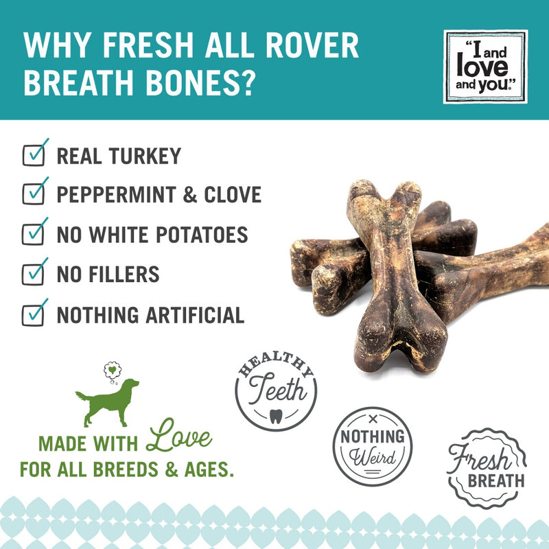 I and Love and You Fresh All Rover Regular Breath Bones Dog Chews