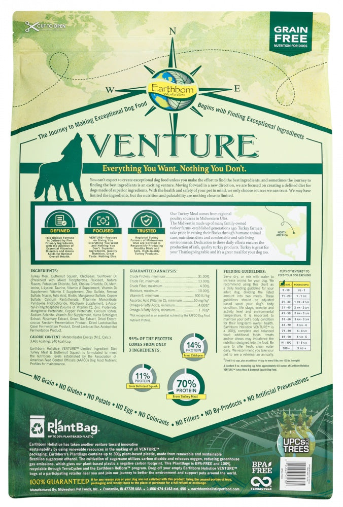 Venture Grain Free Turkey Meal and Butternut Squash Dry Dog Food