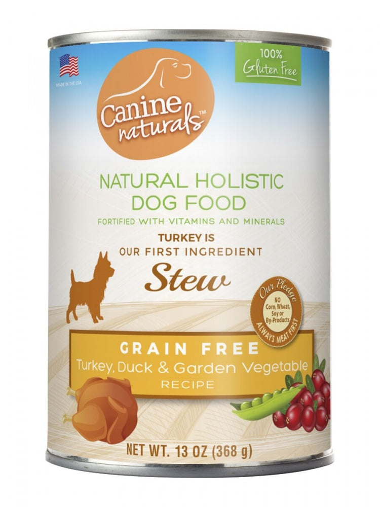 Canine Naturals Grain Free Turkey & Duck Garden Vegetable Stew Canned Dog Food