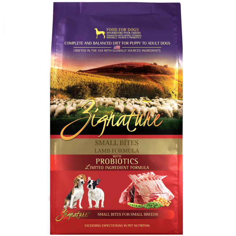 Zignature Small Bites Grain Free Lamb Formula Dry Dog Food