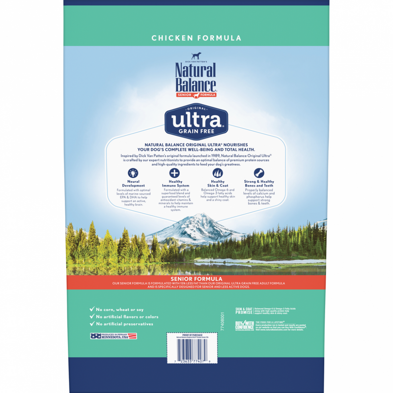 Natural Balance Original Ultra Grain Free Senior Recipe with Chicken Dry Dog Food