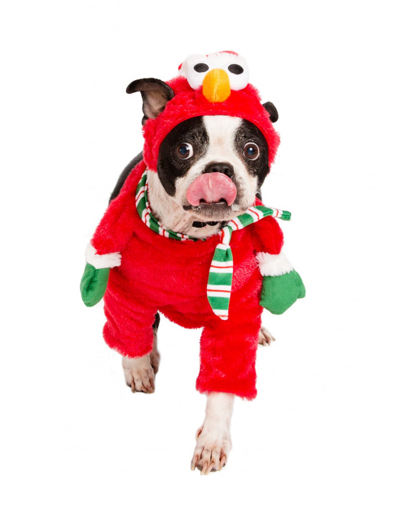 Pet Krewe Sesame Street Santa Elmo Pet Costume