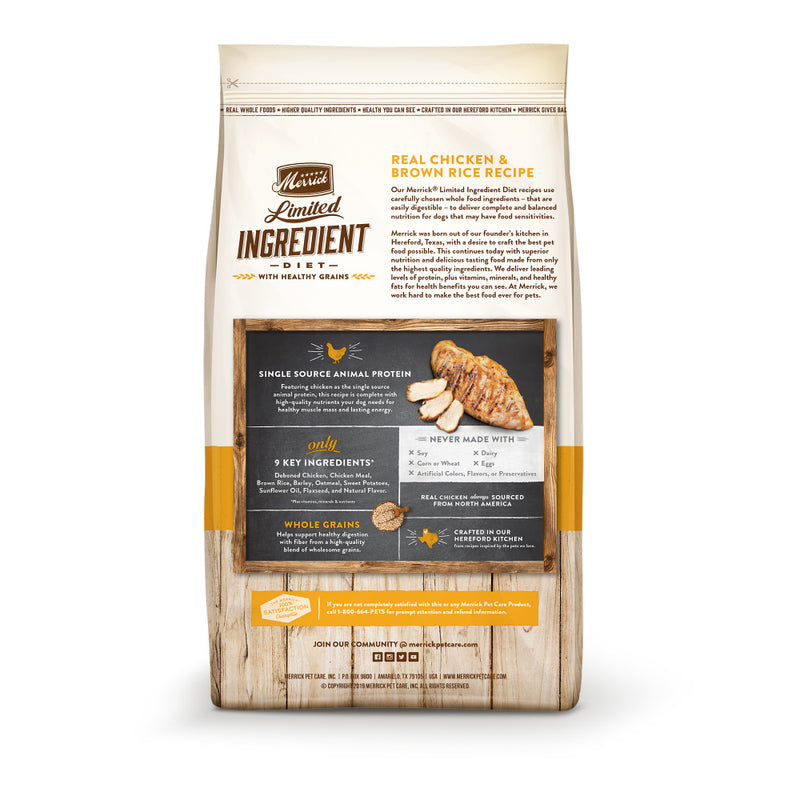 Merrick Limited Ingredient Diet Real Chicken & Brown Rice Recipe Dry Dog Food